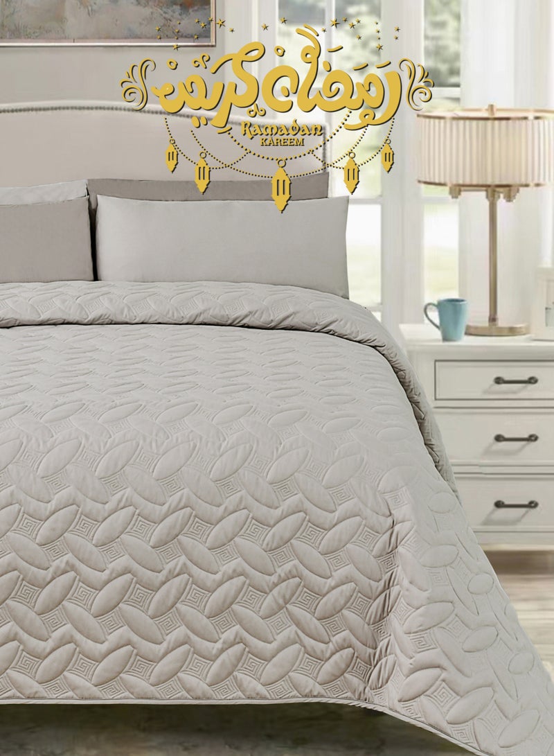 سيد المنسوجات المنزلية مفرش المضغوط مفرد ونص من مايكروفايبر، يناسب سرير بحجم 160 × 200 سم، 3 قطع، سلسلة إلميرا - Image 1